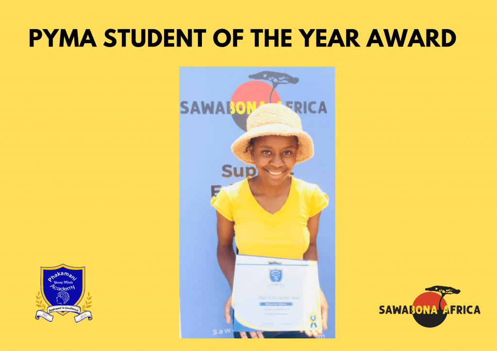 PYMA student of the year award